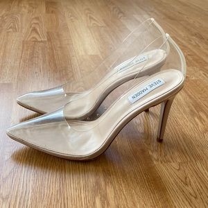 Steve Madden Clear Heels!